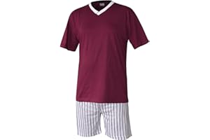 Moonline nightwear Herren Schlafanzug kurz 100% Baumwolle Herrenschlafanzug Shorty Herren Kurzer Schlafanzug Herren Shorty Pyjama kurz Nachtwäsche Herren in den Größen M L XL XXL 3XL