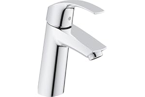 GROHE Lavabo Eurosmart Bec Medium Corps de Robinet Lisse Ecojoy 23324001 (Import Allemagne), Argent, M