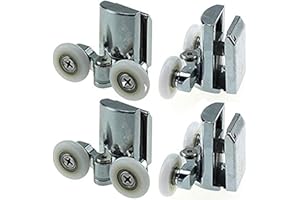 Yuanqian - Rotelle per porta del box doccia, in acciaio inox, 23 mm, 4 pezzi (8-10mm)