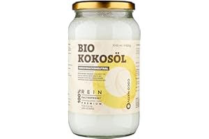 Bio Kokosöl Geschmacksneutral CocoNativo 1000ml (1L) - Kokosöl desodoriert - Coconut oil - Kokosnussöl ohne Aroma - Reines Kokosfett - Bio Kokosöl zum Kochen, Braten und Backen, für die Haare und Haut