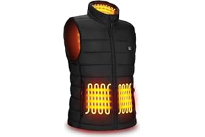 AGUG Gilet Riscaldato per Donna/Uomo, Giubbotto Riscaldante Elettrico 3 Livelli Di Temperatura Lavabile Giacca Riscaldabile per Inverno Caccia Moto Lavoro All'aperto Campeggio Ciclismo (No Batteria)