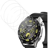 Hianjoo 6 Pieces Screen Protector Compatible with Huawei Watch GT6/5/4 46 mm, GT6 9H Tempered Glass Film Glass Films [Scratch