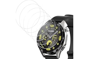 Hianjoo 6 sztuk folii ochronnej, kompatybilna z Huawei Watch GT 4 46 mm, twardość 9H, odporna na olej, odporna na zarysowania folia ochronna na wyświetlacz kompatybilna z Huawei Watch GT4 46 mm