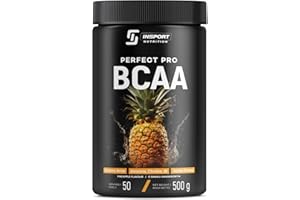 INSPORT Nutrition - BCAA PERFECT PRO - Supplément Sportif Professionnel - L-Glutamine - Vitamine B6-50 Portions - 500g Poudre - Goût: (Ananas)