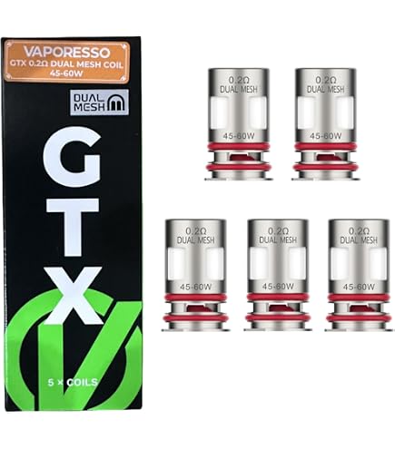 Resistencias Vaporesso GTX Dual Mesh 0.2 Ohm | 5 Unidades