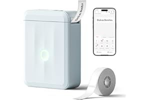 NIIMBOT D110 Etiquetadora con Etiquetas, Impresora de Etiquetas autoadhesiva portátil, Mini Impresora Bluetooth para el hogar, la Oficina y la Escuela