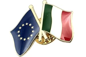 SNS COMPONENTS UE, Unione Europea, Europa, Italia, in metallo smaltato, bandiera del paese, spilla dell'amicizia insieme, Metallo