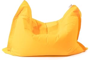 MaxiBean Large Bean Bag Chair for Kids and Children - Gaming BeanBag Cushion with Filling Beans Included, Perfect for Living Room, Bedroom, Garden Room, and Outdoor Use Weather Resistant - Orange