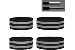 Donluhu Cykelbyxklämma [4 st/set, 2 x 40 cm 2 x 48 cm, svart], cykelbyxskydd, reflekterande band på natten, byxband, cykel, b