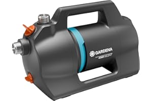 Gardena Garden Pump 4300 Silent: Very quiet irrigation pump with innovative case, flow rate 4300 l/h, 650 W motor, twin seal system, energy-efficient and waterproof (9056-20)