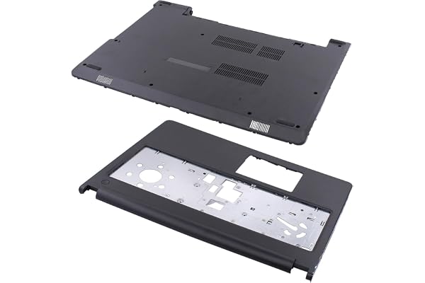 ULTRAZONE Laptop Replacement Upper Case Palmrest Assembly + Base Bottom Cover Assembly for Dell Inspiron 15 (3565), Inspiron 15 (3567), PN: 4F55W, 04F55W