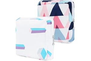 Desing Wish Damenbinden Tasche, Perioden Tasche Klein Kosmetiktasche für Mädchen Tampon Aufbewahrung Unterwegs Kleines Täschchen Mit Reißverschluss Wetbag Klein 2 Stück