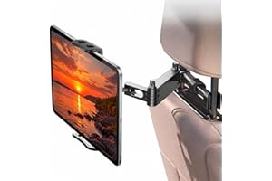 Linkstyle Nackstödshållare för bil, universell töjbar 360° sätesfäste för 4-10,6 tums enheter, iPad hållare för bi