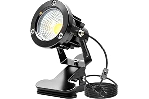 BAIFULAI LED-glödlampa med klämma: LED-lampa med 1,8 m kabel, manuell kontakt och strömbrytare, vattentät utomhus- och inomhu med klämma för utomhus- och inomhusbelysning