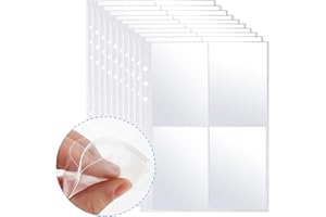 LONGAN CRAFT Photocard Binder Sleeves 20 Pack 160 Pockets A5 6 Ring Kpop Photocard Holder Photo Card Binder Sleeves Trading Card Clear Double-Sided 4 Pocket Photo Album Pages Game Cards Protector