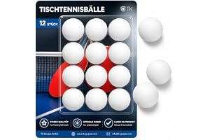 TK Gruppe Timo Klingler 40 mm vita pingisbollar för träning och tävling, bordtennis för inomhus- och utomhusbruk