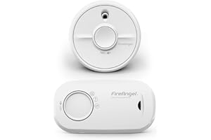 FireAngel Smoke and Carbon Monoxide Alarm 2-Pack - SB1-R Toast Proof Optical Smoke Alarm for Home and FA3313 10-Year Life Carbon Monoxide Detector with Replaceable Batteries - CO and Fire Safety Set