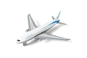QIYUMOKE 1/400 777 Giocattolo di Aereo con Funzione di Retrazione per Ragazzi, Modello di Aereo Boeing 777 in Plastica Verniciata Bianco (Lunghezza 14 cm)