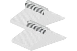 ABHENG Grucce per pantaloni, Gancio Grucce per Pantaloni, confezione da 50, Appendiabiti Salvaspazio Bianca, Gruccette in Acciaio Inox, Cromate, 38 x 0,5 x 13 cm, Bianco, AIY0550W