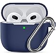 Ouwegaga Cover per Airpods 3, Silicone Custodia per Airpods Terza Generazione 2021, Protezione Completa del Corpo Cover Compa