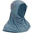 Muslim Hijab for Women, Full Cover Turban Islamic Instant Headscarf Ladies One Piece Arab Head Wrap Scarves Ramadan Eid Prayer Dress Beanie Turban Bandana Hat Islam Middle East Head Wear
