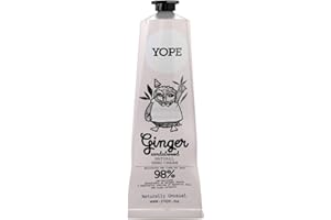 YOPE Crema de Manos I Manteca de karité I Aceites de argán, coco y oliva I Fortalecedora I Nutritiva I Calmante I Irritante I 98% Ingredientes naturales I Vegan formula I Jengibre y Sándalo I 100ml