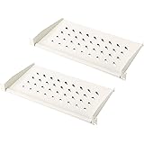 DIGITUS Professional - 2x Fachboden zum Festeinbau in 19" Schränke - Traglast 15 kg - ab 450 mm Schranktiefe - 1HE - Farbe Gr