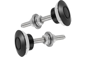 Ouligay 2 piezas de cierre rápido universal para coche, mini capó, kit de clip, botón a presión, capó, aleación de aluminio, para cubierta de parachoques de coche