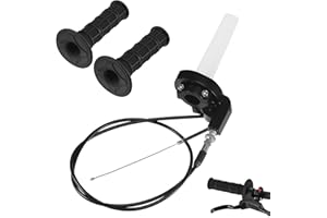 ‎WUISOLQP WUISOLQP Schnellgasgriff, Motorrad griffe 22mm mit 2 Griffe und 1.2M Kabel Kurzhubgasgriff Gasgriff Motorrad Moped Griffe Twist Throttle Drehgriff Gasgriff Twist Throttle für 50-250cc Pitbike Dirtbike
