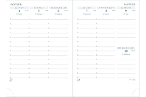 Exacompta 13872E - Recharge agenda semainier de poche Horizons 13 - 9 x 13 cm - Janvier à Décembre 2026 - Tranche naturelle