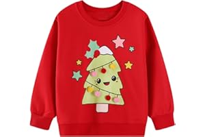 Baogaier Sudadera Niñas Algodon Comodidad Sin Capucha Caballo Conejito Dibujos Camiseta Manga Larga Colorido Cuello Redondo Casual Top Jersey para Infantil Niña 2-7 años