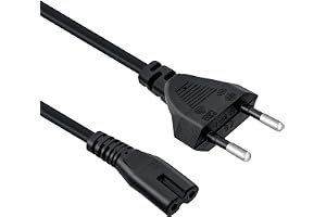 Mcbazel 3m Svart Nätsladd, Europlugg C7 2-Stifts Strömkabel för PS5 / PS4 / PS3 / Xbox Series X/S