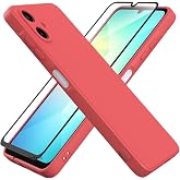 CONSTRAIN - Samsung Galaxy A07 ile uyumlu Kılıf Kamera Korumalı Yumuşak Renkli Silikon + 9H Ekran Koruyucu Cam 2in1 Set - Kır