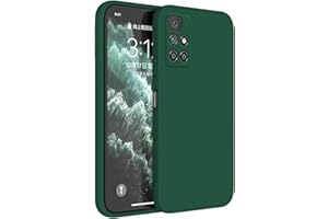 Topme Funda para Redmi 10 / Redmi 10 2022 (6.5" Inches) Carcasa Caja Case Estuche, Funda Protectora de Piel de Silicona TPU - Verde Oscuro