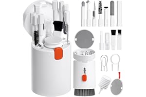 Vicloon Zestaw do czyszczenia klawiatury 20 w 1, wielofunkcyjne urządzenie do czyszczenia elektroniki, ze szczotką, do czyszczenia komputera i słuchawek ze ściągaczem