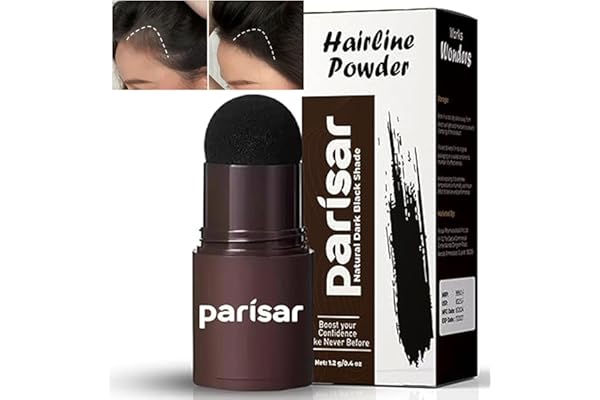 Parisar Pharma Natural Hairline Powder Stick - Black (Pack of 1) Instant Hair Colour Touch Up For Men & Women Hair Root Touch-up & Hairline Shadow Powder