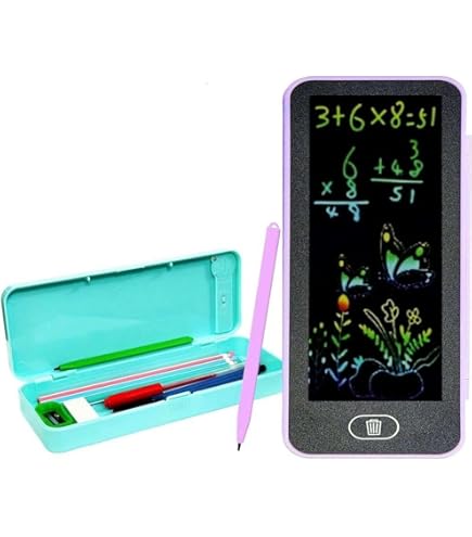 YUSHANG Tablette D'écriture LCD-12Pouces Tablette De Dessin LCD Colorée,Bloc Notes LCD Adultes Tableau D'écriture LCD Portable Utilisé Pour écrire La Peinture Et Les Notes(Rose-12