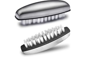 ‎UCEC UCEC 2X Nagelbürste Edelstahl, Handbürste, Handwaschbürste, Handbürste Nagelbürste, Entfernt Gerüche, 2 in 1 Multifunktions Fingernagelbürste, für Heimwerker, Handwäsche, im Bad, Küche zur Reinigung