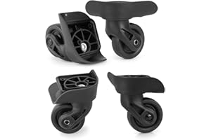 Volein Ruedas de repuesto para maletas, maletas, ruedas de repuesto con 2 agujeros para tornillos