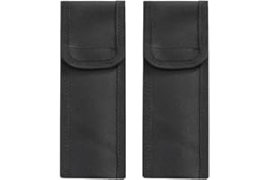 OQKAHIV Lot de 2 étuis à couteaux - étui de poche & ceinture en tissu pour couteaux de camping et randonnée (sans couteau) - protection optimale et facile à transporter,