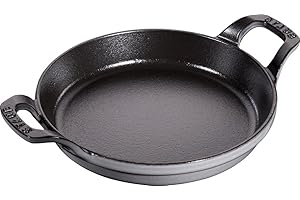 Staub Auflaufform rund, Induktionsgeeignet, Gusseisen, Grau, 26.2 x 26 x 5 cm, 1 Einheiten