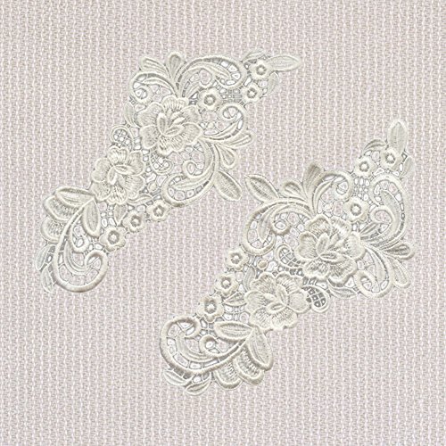 Blue Vessel 1 Paar Stickerei Spitze Blume Aufkleber Nähen-auf Patch Abzeichen Tasche Hut Jeans Kleid Applique Handwerk Nähen Zierleisten Kragen Hochzeit Schuhe Kopfschmuck Dekoration - 2
