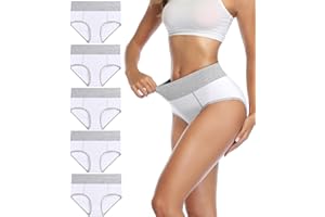 wirarpa Slip Elasticizzato Mutande Donna Cotone Vita Alta Intimo Mutantina Traspirante