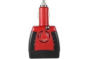 QINLORGO Car Power Inverter, 150W Power Inverter, Power Inverter USB 2.1A DC 12V to 220V AC Car Inverter for Mobile Laptop