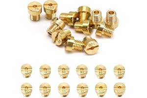 TONAUP 12 Stück Vergaser Düsen M5, 5mm Vergaser Hauptdüse Set, Dellorto Düsenset M5 für Roller Motorrad Schaltmoped, 75-102