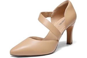 DREAM PAIRS Zapatos de Tacón Alto Clásicos Mujer Zapatos de Salón PU con Correa de Empeine