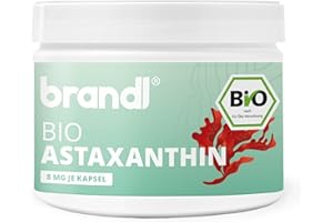 ‎BRANDL brandl® Bio Astaxanthin Kapseln hochdosiert mit Antioxidantien| Abgefüllt in Deutschland Premium-Qualität | 90 vegane Astaxanthin mit je 8 mg Astaxanthin