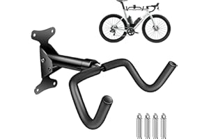 SuQurtom Bike Wall Mount Hanger Rack, Adjustable Storage Rack, Wall Mounted Bike Hanger with Foam Padded Protection for Indoor or Garage Space Saving