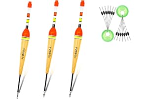 YOTO galleggianti da Pesca 3g 5g 8g galleggianti scorrevoli in Legno di balsa con Stops Bobbers e Bastoncini Luminosi