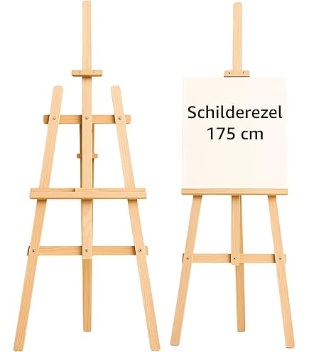 Meeden Grote Franse houten ezel met lade voor professionals, kunstenaars en schilderen onderweg, kan een canvas tot 86,4 cm bevatten